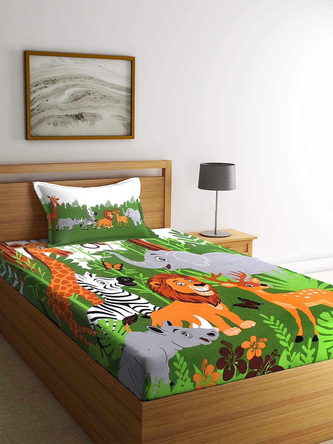 Single bedsheet 2024 with pillow cover