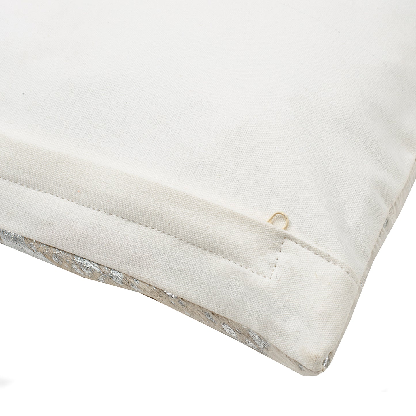 SWHF Leather Cushion Cover: White with Gold Foil