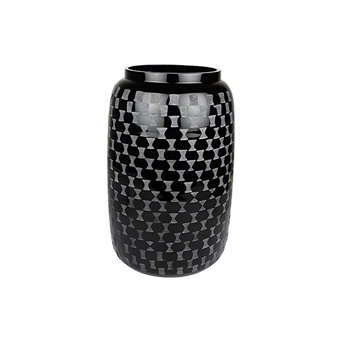 SWHF Checkerboard Vase: Black: 38 Cm - SWHF